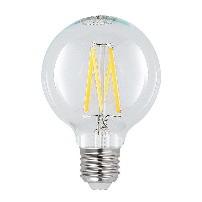 lampenwelt LED-Lampe E27 8W G80 2.700K Filament dimmbar klar