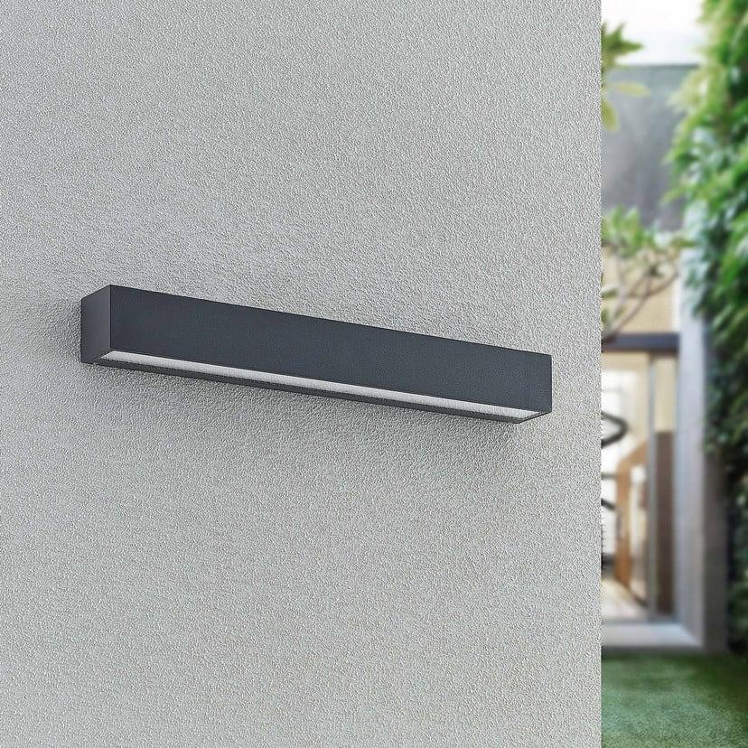 lampenwelt Lucande LED-Außenwandlampe Lengo 50 cm grafit down CCT Tägliche Deals