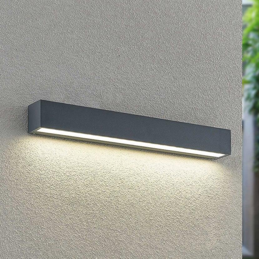 lampenwelt Lucande LED-Außenwandlampe Lengo 50 cm grafit down CCT Tägliche Deals