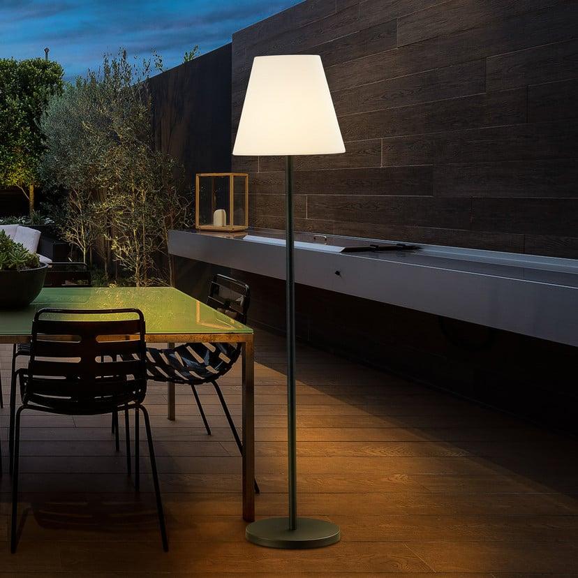 lampenwelt Lucande Terrassenleuchte Jaimy schwarz Aluminium 150 cm