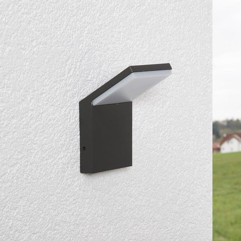 lampenwelt Lucande LED-Außenwandleuchte Nevio 17 cm anthrazit Alu Wochenangebot