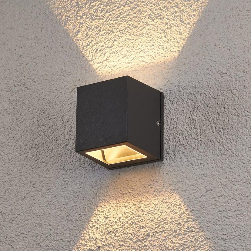 lampenwelt Lucande Außenwandleuchte Maurice anthrazit Metall IP54 Neueste Stile