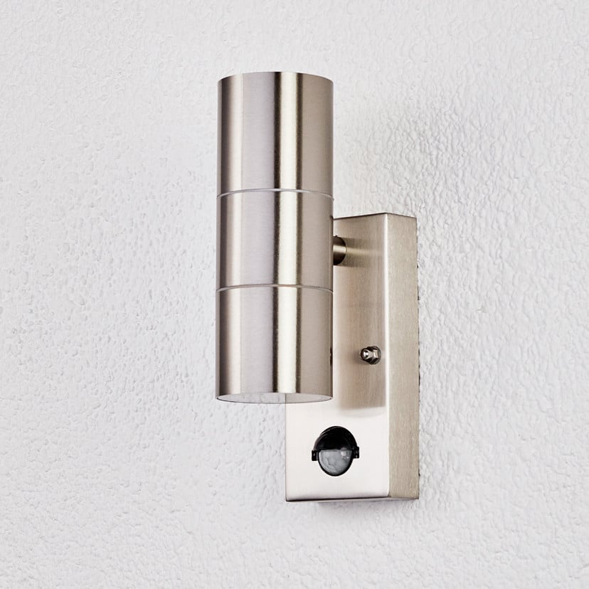 lampenwelt Lindby Außenwandleuchte Eyrin Höhe 22 cm Edelstahl Sensor Kostenloser Versand international