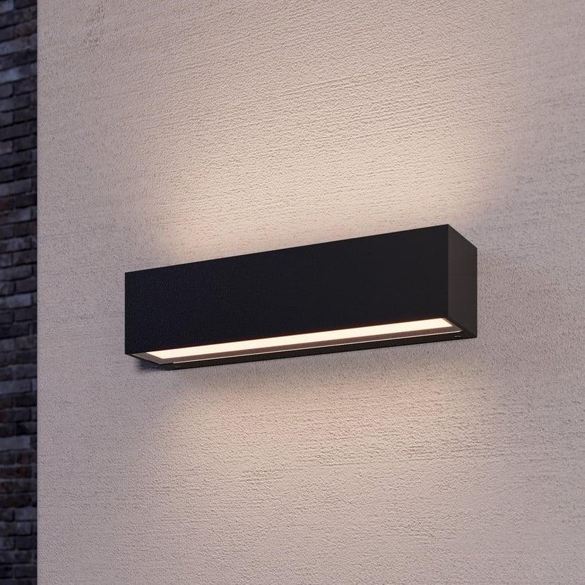 lampenwelt Lucande LED-Außenwandleuchte Tilde anthrazit Alu IP65