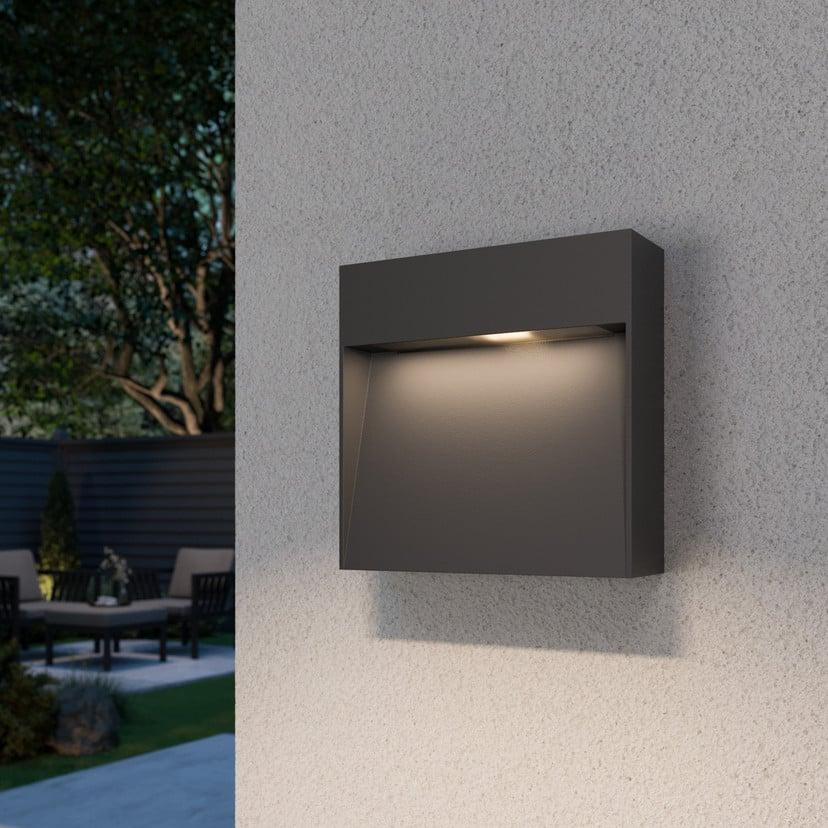 lampenwelt Lucande Außenwandlampe Noreia 13 cm anthrazit IP65 G9 50% Rabatt für begrenzte Zeit