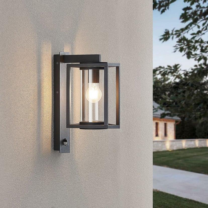 lampenwelt Lucande Außenwandlampe Ferda 2er-Set hängend Sensor E27 im Angebot