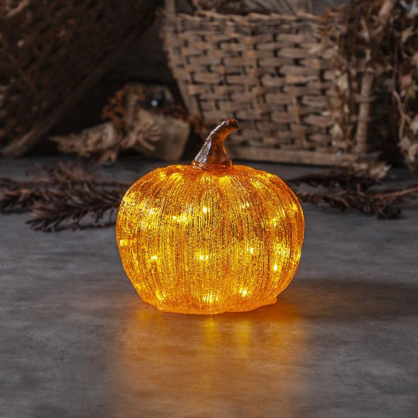 lampenwelt LED-Terrassenlampe Harvey Ø 20 cm orange Kunststoff Batterie Fabrikpreis