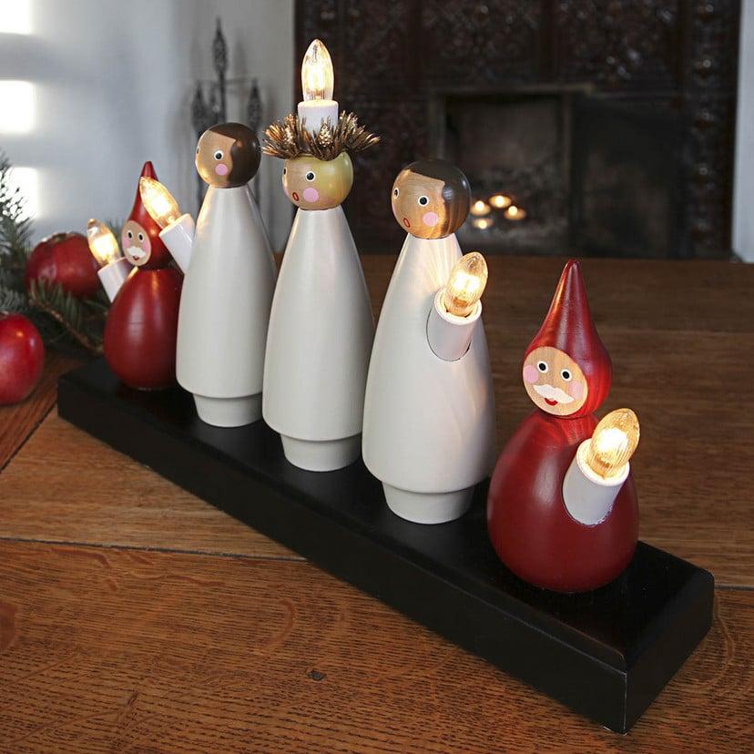 lampenwelt Kerzenleuchter Luciakör mit Chormotiv 5-flammig Saisonschlussverkauf