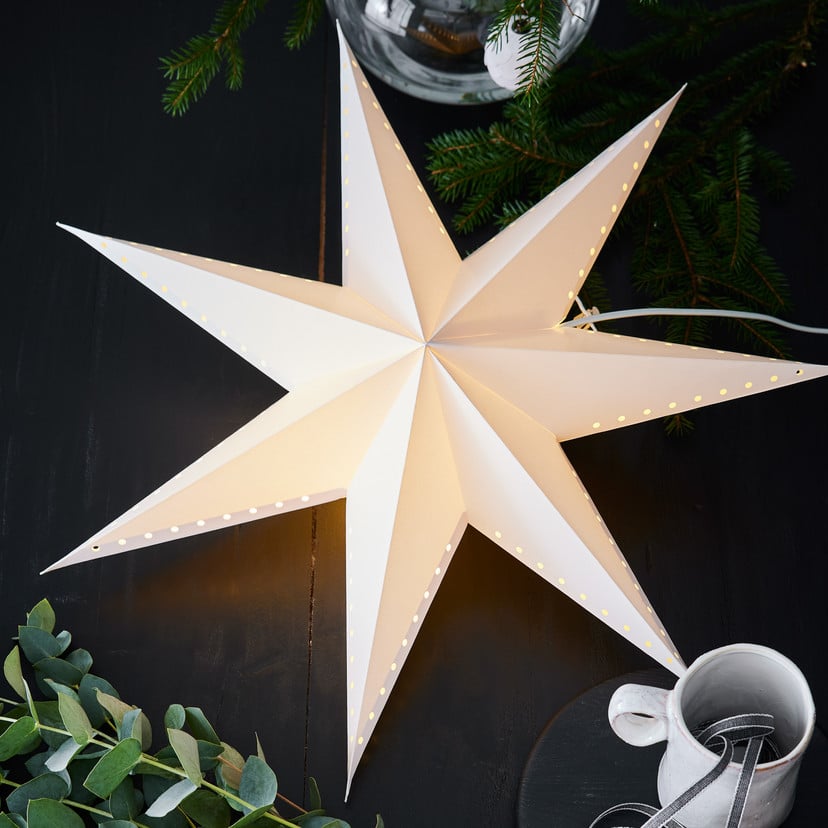 lampenwelt Dekostern Lively hängend weiß Ø 60 cm Muttertagsangebot