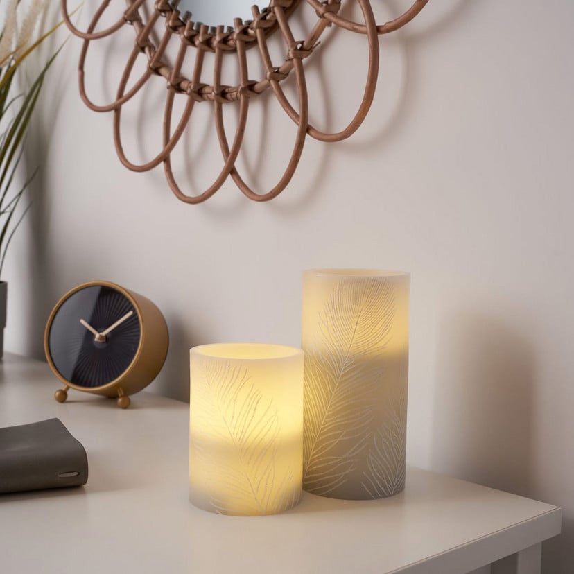 lampenwelt Pauleen Cosy Feather Candle LED-Kerze 2er Set Zeitlich begrenztes Angebot