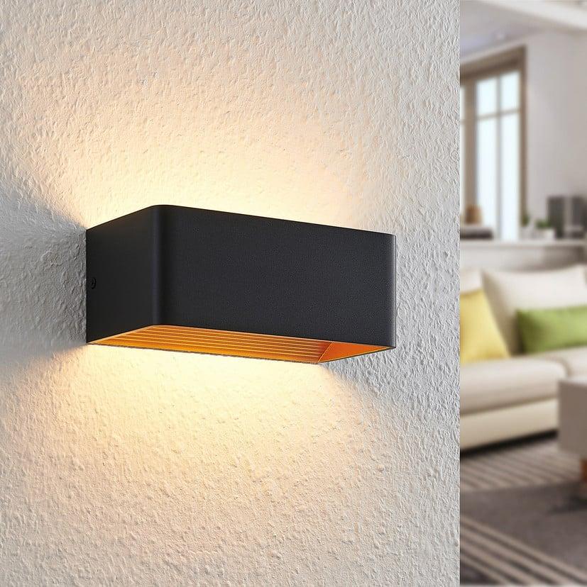 lampenwelt Arcchio LED-Wandlampe Karam 20 cm schwarz Metall up/down Vierteljährliche Förderung