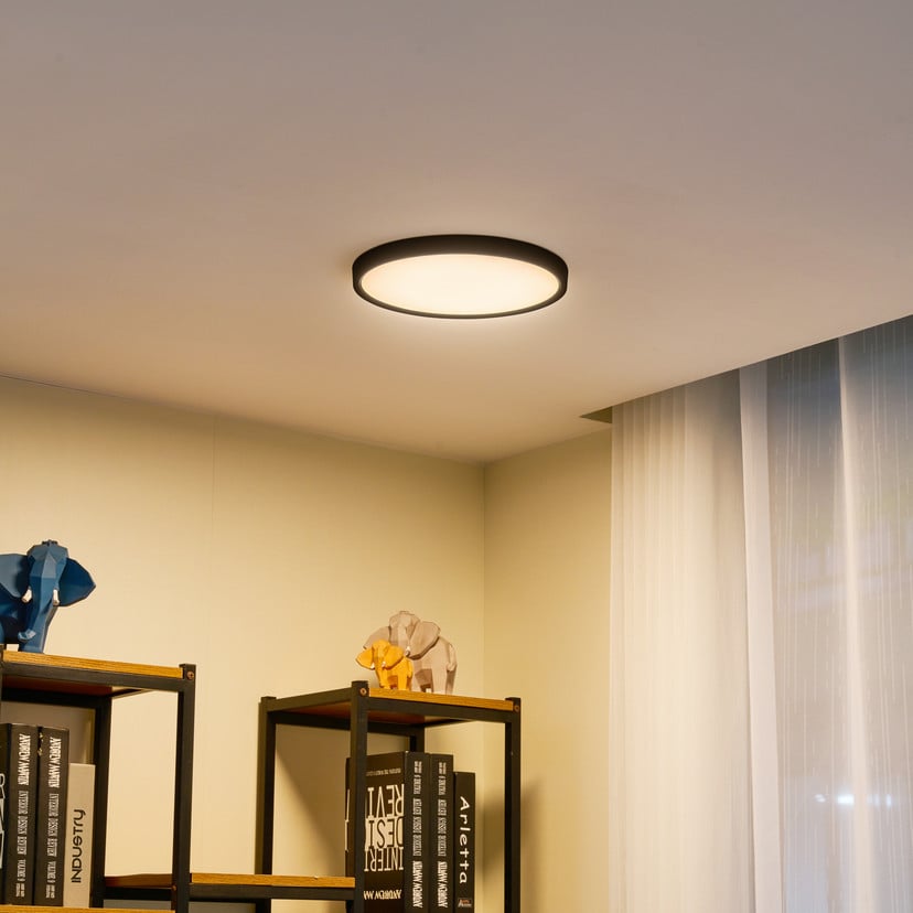 lampenwelt Lindby LED-Deckenleuchte Pravin Ø 30 cm CCT schwarz Bis zu 55% Rabatt