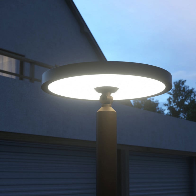 lampenwelt Lucande LED-Außenleuchte Akito grafitgrau Alu 220 cm Nur noch ein Tag übrig