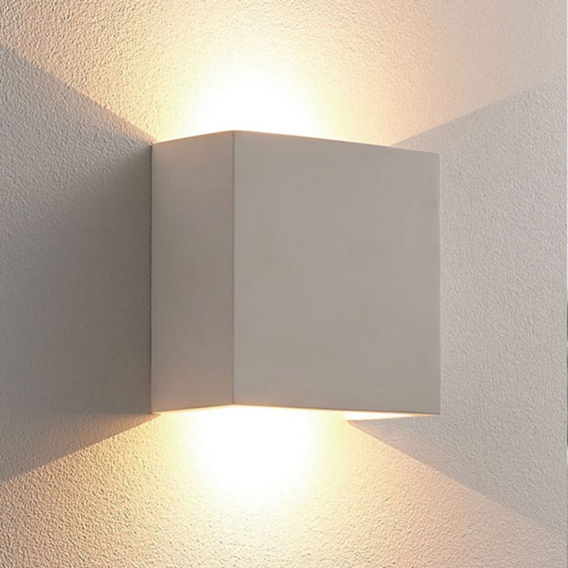 lampenwelt Lindby LED-Wandleuchte Anneke weiß Gips 13 cm up/down Hotsell