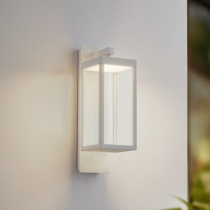 lampenwelt Lucande LED-Außenwandlampe Ferdinand weiß Metall 38 cm Günstiger Verkauf