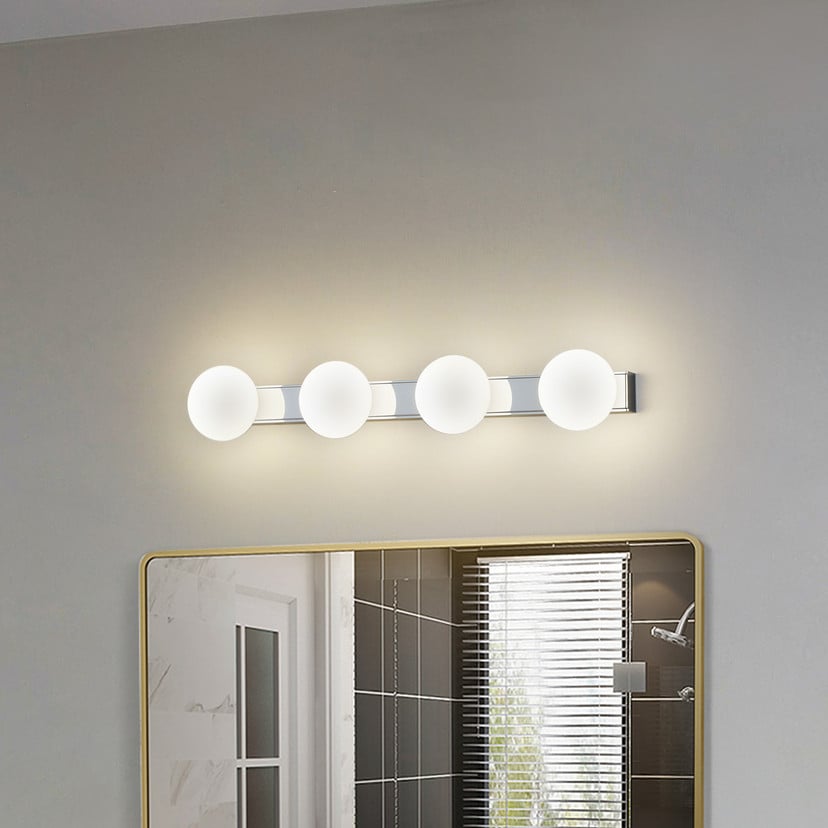lampenwelt Lucande LED-Bad-Wandlampe Myrra chrom Glas 60 cm IP44 Meist gekauft
