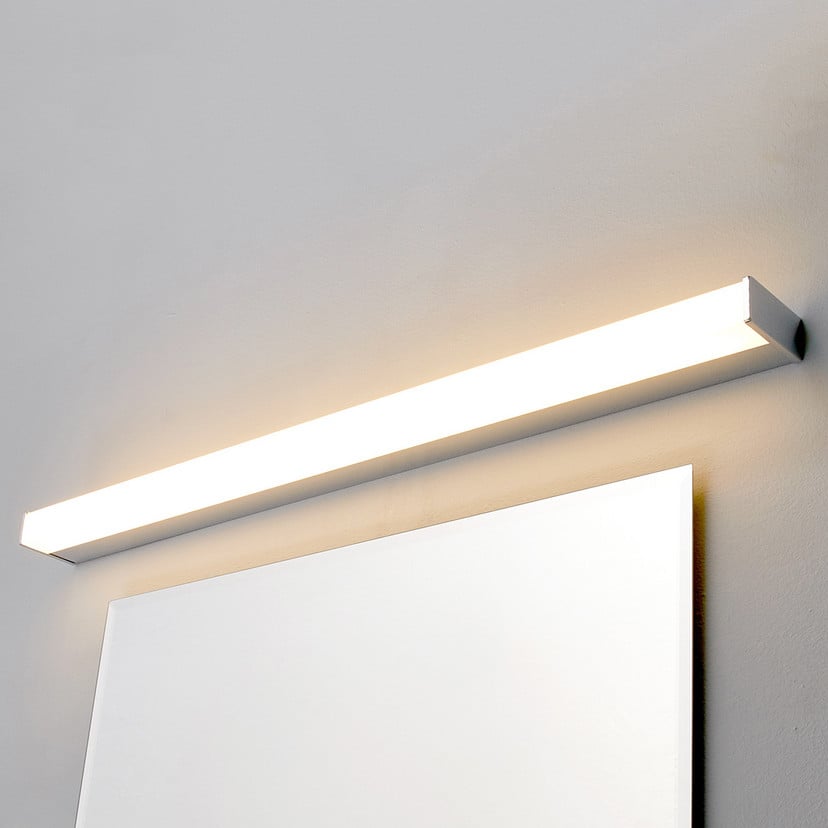lampenwelt Lindby LED-Wandlampe Philippa eckig 89 cm chrom IP44