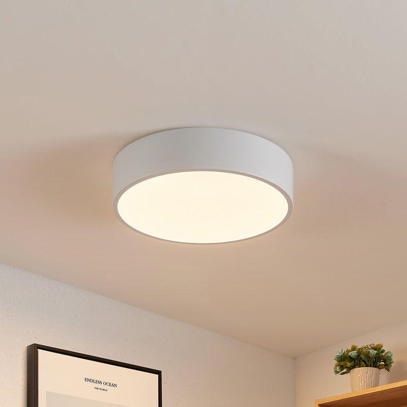 lampenwelt Lindby LED-Deckenleuchte Simera Ø 30cm weiß dimmbar Versandkostenfrei