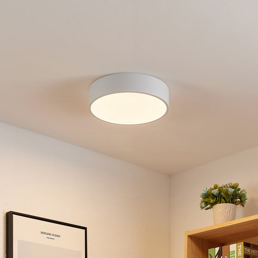 lampenwelt Lindby LED-Deckenleuchte Simera Ø 30cm weiß dimmbar Versandkostenfrei