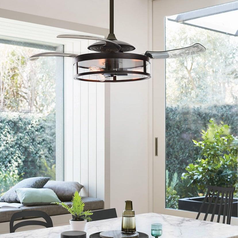lampenwelt Beacon Deckenventilator Fanaway Classic Licht schwarz leise
