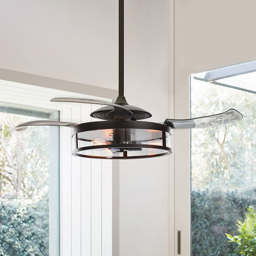 lampenwelt Beacon Deckenventilator Fanaway Classic Licht schwarz leise Saisonschlussverkauf