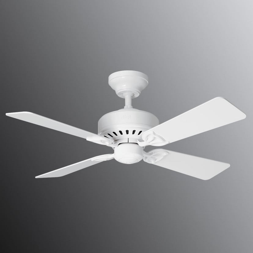 lampenwelt Hunter Bayport Deckenventilator weiß/eiche hell