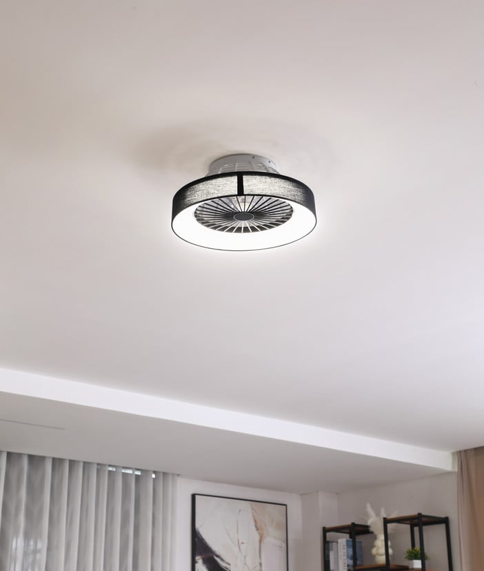 lampenwelt Lindby LED-Deckenventilator Mace schwarz leise Ø 47 cm Tägliche Deals