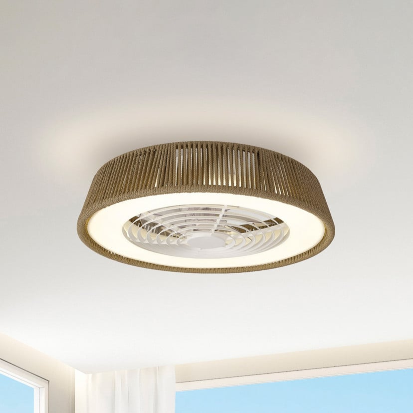 lampenwelt LED-Deckenventilator Polinesia Nautica DC leise Ø 65 cm CCT