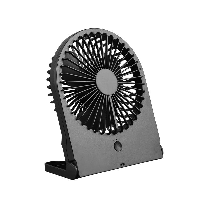 lampenwelt Akku-Tisch-Ventilator Breezy schwarz leise