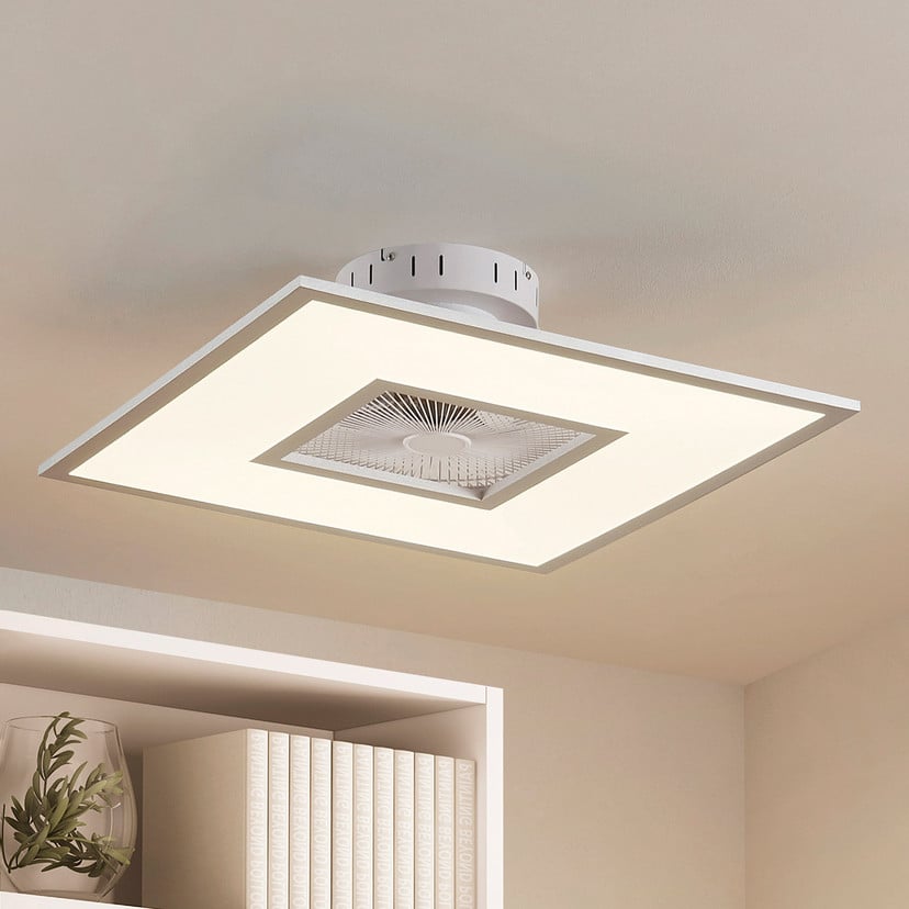 lampenwelt Lindby LED-Deckenventilator Romea eckig DC leise 60 cm Bis zu 65% Rabatt